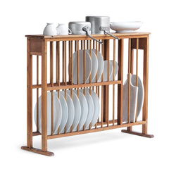 A good sized vintage country house pine plate draining rack which can either be surface stood or wall mounted.