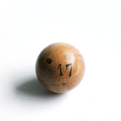 A collection of beautifully made antique numbered balls and skittles, each hand crafted from polished boxwood, and each a beautiful example of late 19th century treen.