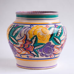 Poole Pottery Large Art Deco Floral Vase