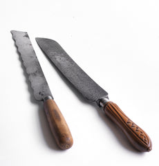 Antique Bread Knives & Breadboard