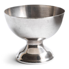 A matching series of silver-plated officer's mess ice cream sundae coupes by James Dixon & Sons of Sheffield.  Each stamped with JD & Sons letters and trumpet logo, along with a military arrow. They are of a lovely shape and weight, and we are selling them individually.