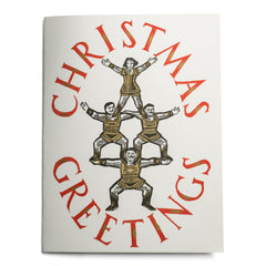 Vintage Acrobat Christmas Card