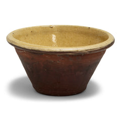 A charming little late nineteenth century bread proving bowl with a honey coloured glazed interior.