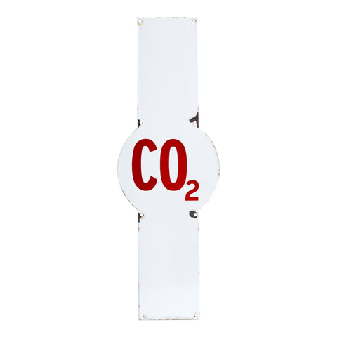 CO2 Enamel Sign