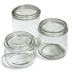 Glass storage jars