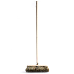 This is the Rolls Royce of yard brooms.  It is extra-strong and extra-wide and has a unique industrial-strength clasp fitting that fits pole to broom head. The stiff bristles will deal swiftly with all your yard, terrace and path brushing needs, and the clasp fitting ensures an extra-long life - unlike other outdoor brooms where head and poles habitually become disconnected.
