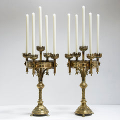 Magnificent Pair Pugin Style Candelabra
