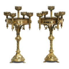 Magnificent Pair Pugin Style Candelabra