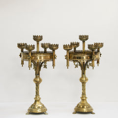 Magnificent Pair Pugin Style Candelabra