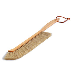 Excellent at ridding dirt from Venetian blinds, this handmade long, slim brush is soft and light on touch, affording it to be the ideal brush for awkward and delicate spaces. We also have beekeepers buy this broom, for its the kindest way to gently brush the bees from their honeycombs, providing a gentle request for the bees to temporarily leave their place of work.