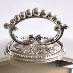 Antique Silver Food Cloche & Platter