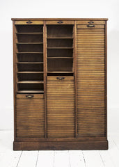 Triple Tambour Filing Cabinet