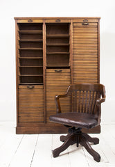 Triple Tambour Filing Cabinet