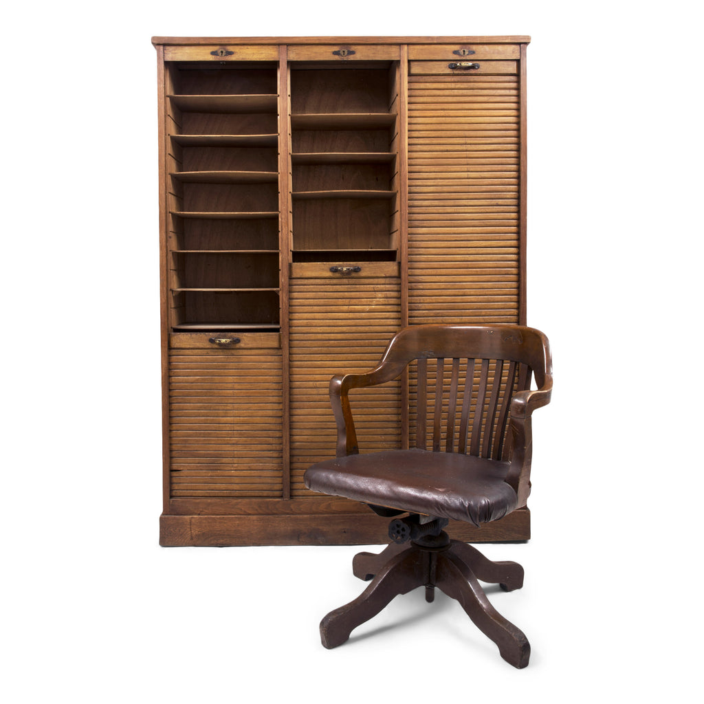 Triple Tambour Filing Cabinet