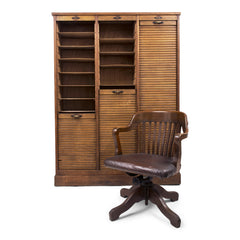 Triple Tambour Filing Cabinet