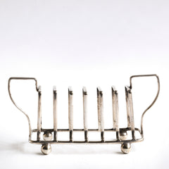 Antique silver toast rack