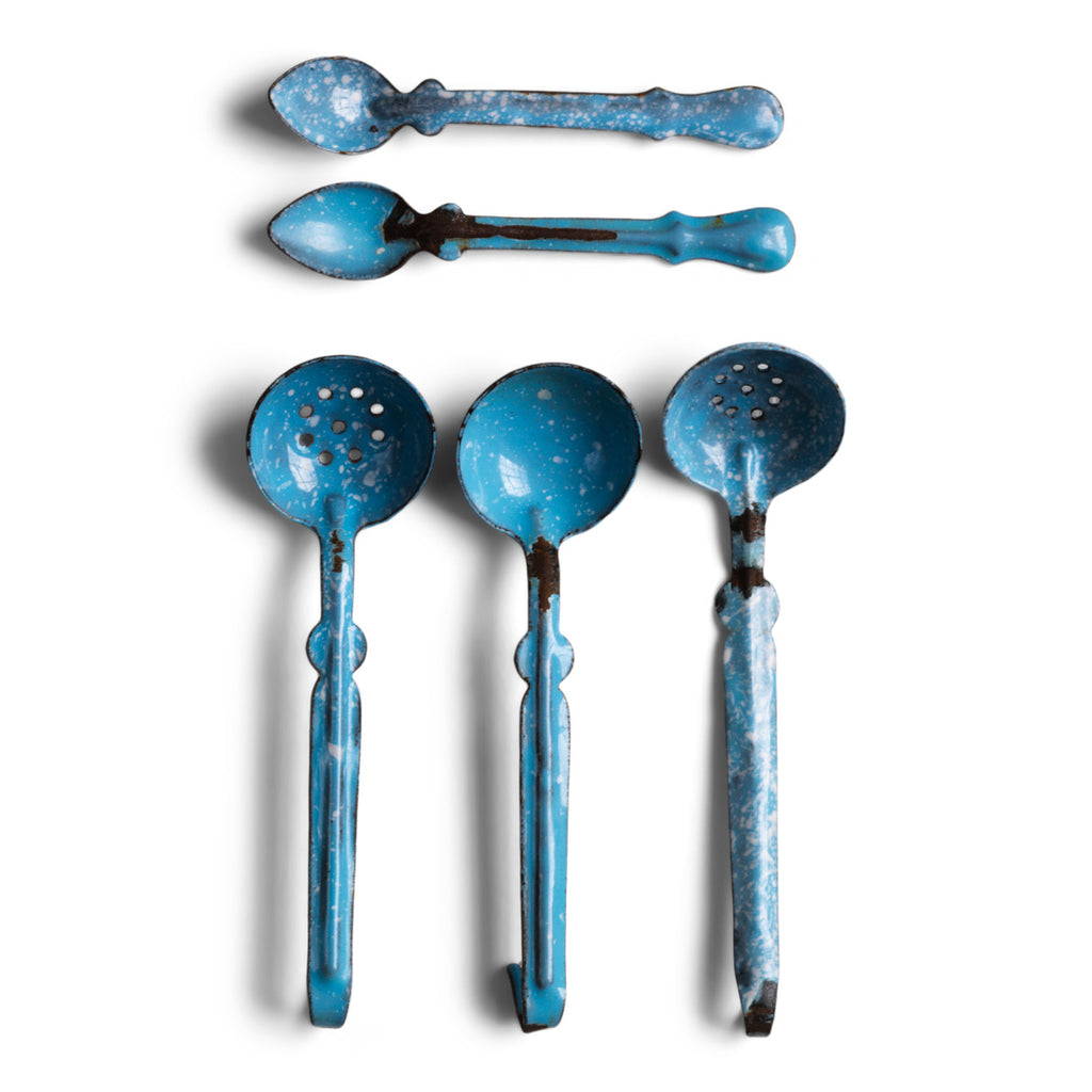 Collection Of Miniature Enamel Utensils