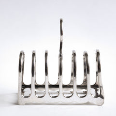 Antique silver toast rack