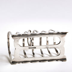 Antique silver toast rack