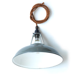 Grey Enamel Pendant Light