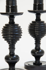 Pair Ebony Candlesticks