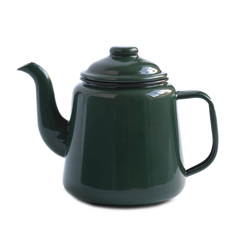 Green Enamel Teapot