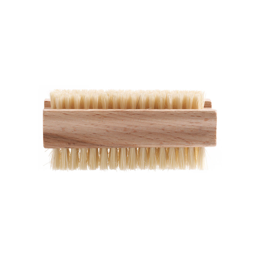 Our traditional eco friendly wooden nailbrush has two sets of natural bristles, one for cleaning dirt from your nails, and a broader set for scrubbing hands.  Makes the perfect vegetable and potato scrubber too.
