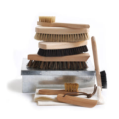 A complete set of handmade shoe brushes