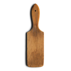 A charming vintage mini butter paddle board with handle and hanging hole, which makes an excellent board for the serving of a block of butter or wedge of cheese.