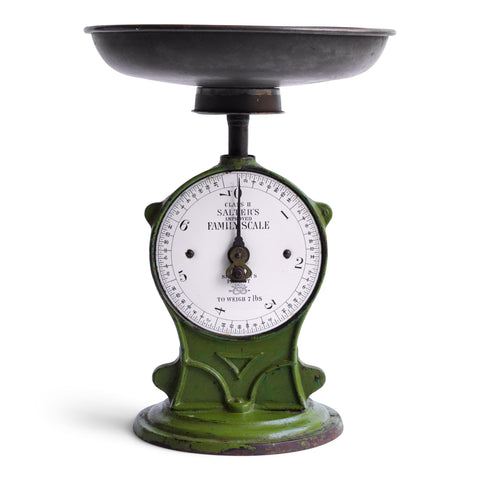Antique Enamel Salter's Scales