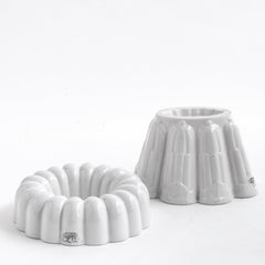Two 1920s ironstone Shelley jelly moulds
