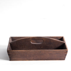 A good early Victorian housekeeper's tidy of Shaker style proportions, with integrated handle, and a lovely time-worn patina.