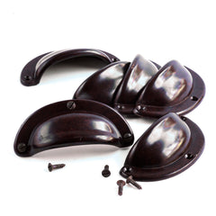 A really good set of 1930s Bakelite D-cup pull handles, and with their original screws.