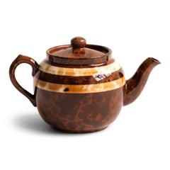 An original Brown Betty teapot by Price Kensington with twin toffee and vanilla marbled banding. Base stamped "Price Kensington".