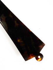 An Edwardian faux tortoiseshell lorgnette - an elegant  pair of fine oval spectacles attached to a long arm in  mock tortoiseshell.