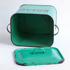 Green Enamel Bread Bin