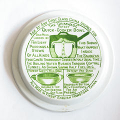 A 1920s ironstone salt jar advertising lid  by Grimwades Ltd.