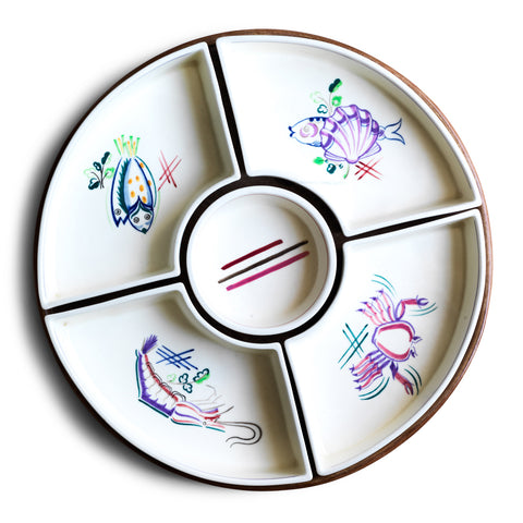 Poole Pottery Seafood Hors D'oeuvre Set