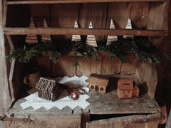 Christmas decorations on a Romanian dresser at The Tudor House Hastings