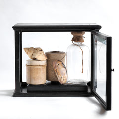 Victorian Ebony & Bevelled Glass Vitrine