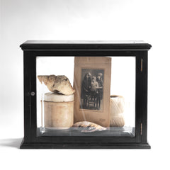 Victorian Ebony & Bevelled Glass Vitrine