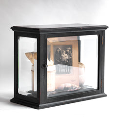 Victorian Ebony & Bevelled Glass Vitrine