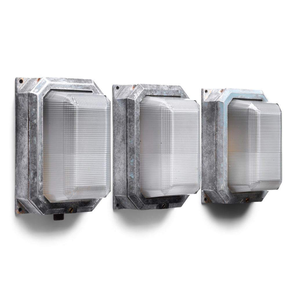 Led Bulkhead Prismatic Rectangular Vintage Bulkhead Lights with Prismatic Glass Shades – A G Hendy & Co ...