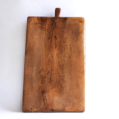 Large, thick rectangular antique baker's board, polished and with a good weight: L 76cm W 46cm