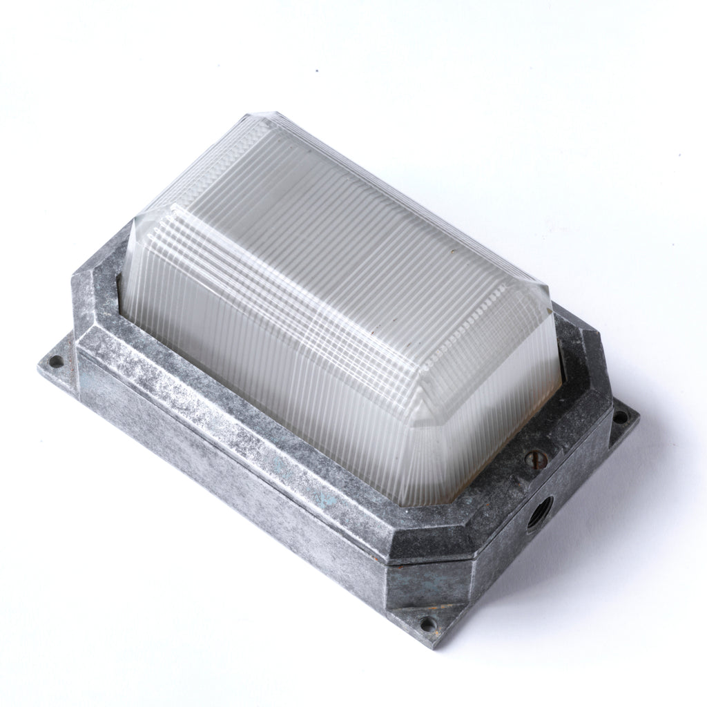 Led Bulkhead Prismatic Rectangular Vintage Bulkhead Lights with Prismatic Glass Shades – A G Hendy & Co ...