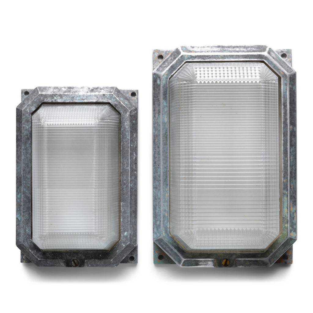 Led Bulkhead Prismatic Rectangular Vintage Bulkhead Lights with Prismatic Glass Shades – A G Hendy & Co ...