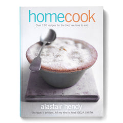 Home Cook by Alastair Hendy, soft-back, for the comfort food we love to eat at home. A cookery bible with recipes for fry-ups, casseroles, curries and spag bol, to exotic curries, crispy duck, sticky ginger chicken and treacle pudding. Relive the roasts of your childhood; perfect your own Christmas dinner and, if you're feeling adventurous, invent the next trend on toast.