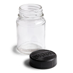 Our glass jars have Bakelite lids, and each is moulded with the name "Sidol". The jars make perfect spice containers and look very pleasing when grouped together. 