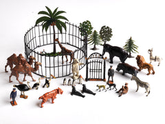 A wonderful collection of early painted lead zoo animals made by Britains in the 1920s. 