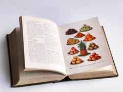 A fine example of Mrs Beaton's Every Day Cookery. This edition published in 1909 by "Ward, Lock & Co Ltd of Warwick House, Salisbury Square, London EC" has many wonderful coloured plates and photographic illustrations that bring back to life the food and grand dining of the Victorian era.